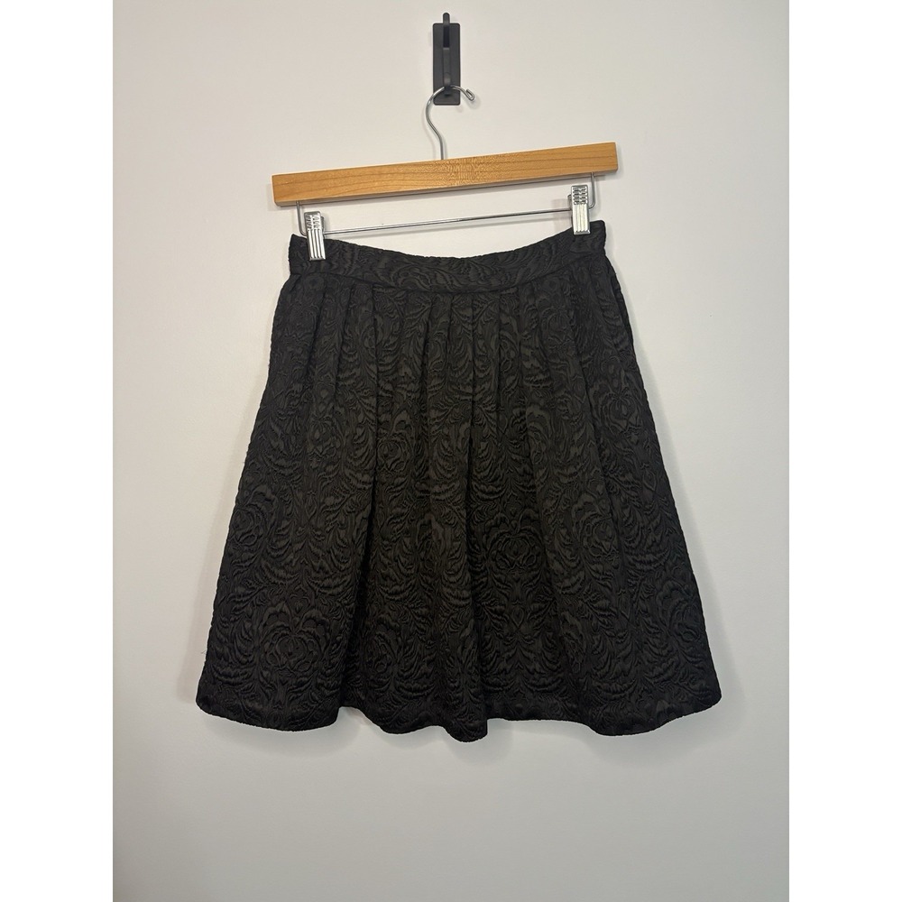 Raoul NWT Black Primrose Skirt Brocade Jacquard Lined Whimsygoth Size 34, US 2